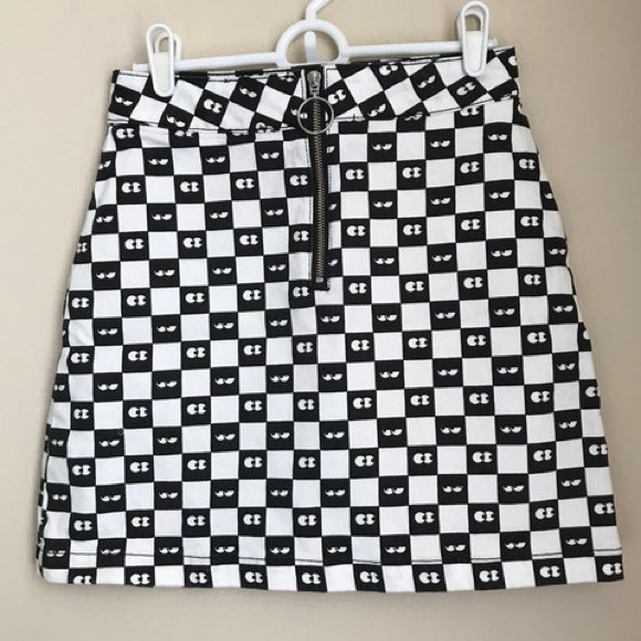 vans checkered skirt